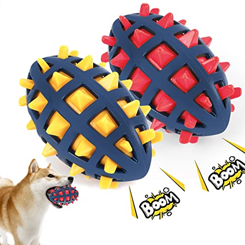 CoubonTail Hundespielzeugball, Hundespielzeugball mit Quietscher, zum schwimmenden Kauen, Apportieren und interaktiven Spielen (2-teiliges Set) von CoubonTail