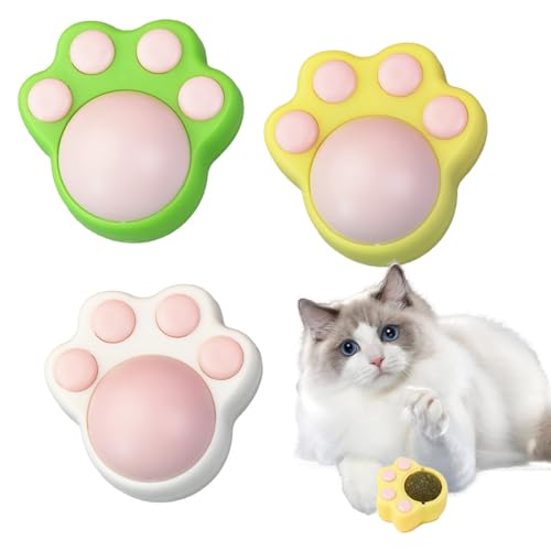 Counius 3 Stück Katzenminze Balls Spielzeug für Katze,Drehbare Katzenminze Ball,Catnip Interaktives Katzenspielzeug Um 360°-Drehung für leckende Katzen Katzenminze Bälle Wand Catnip Balls Toys Counius 3 Stück Katzenminze Balls Spielzeug für Katze,Drehbare Katzenminze Ball,Catnip Interaktives Katzenspielzeug Um 360°-Drehung für leckende Katzen Katzenminze Bälle Wand Catnip Balls Toys von Counius