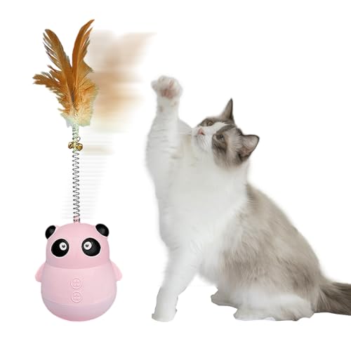 Counius Interaktives Spielzeug und Futterspender, Feder-Spielzeug für Katzen, Katzenfutterspender, Panda Spielzeug für langsames Fütterungstraining und Suchspielzeug für Katzen Counius Interaktives Spielzeug und Futterspender, Feder-Spielzeug für Katzen, Katzenfutterspender, Panda Spielzeug für langsames Fütterungstraining und Suchspielzeug für Katzen von Counius