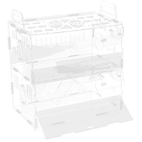 Hamsterkäfig Acryl Tragbar Villa Käfig Kleintierhaus Nest Doppellagig von Courtieyeardceastea