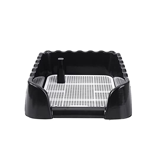 Hundetoilette für Welpen, Töpfchen, Reinigungswerkzeug, Katzentoilette, für drinnen und draußen, für Katzen, 50 x 40 x 15 cm, Schwarz Hundetoilette für Welpen, Töpfchen, Reinigungswerkzeug, Katzentoilette, für drinnen und draußen, für Katzen, 50 x 40 x 15 cm, Schwarz von Courtieyeardceastea