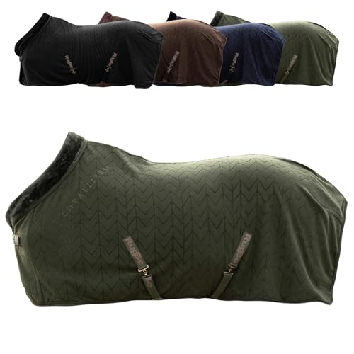 Covalliero - Fleecedecke | Pferde Abschwitzdecke | Transportdecke mit Brustschnalle, Schweifriemen & Kreuzgurten | super weich & atmungsaktiv | Pferdedecke in Opal Green | Größe 135cm Covalliero - Fleecedecke | Pferde Abschwitzdecke | Transportdecke mit Brustschnalle, Schweifriemen & Kreuzgurten | super weich & atmungsaktiv | Pferdedecke in Opal Green | Größe 135cm von Covalliero