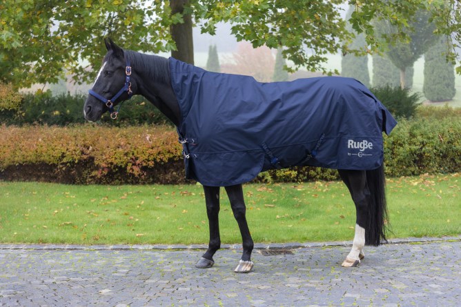 Covalliero Outdoordecke RugBe HighNeck  Dark Navy, Gr. 105 cm von Covalliero