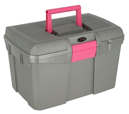 Covalliero Putzbox Siena grau/pink mit herausnehmbaren Einsatz von Covalliero