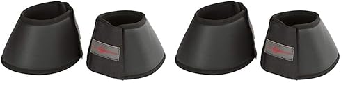 Kerbl Hufglocken Protecto (Farbe schwarz, Größe XFull, Innenfutter aus Kautschuk, stabiler Klettverschluss, Pferdezubehör) 3211613 (Packung mit 2) von Covalliero