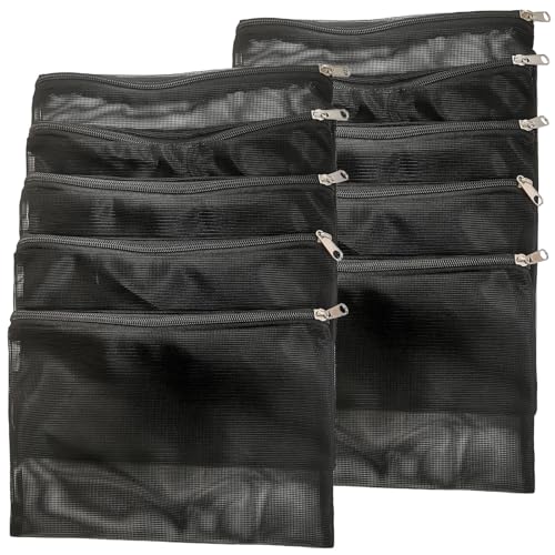 Cover Geny Aquarium-Filter-Medientaschen, Netz-Filterbeutel mit Reißverschluss, wiederverwendbare Netzbeutel für Aktivkohle, Keramikringe usw. (25,4 x 17,8 cm), 10 Stück von Cover Geny