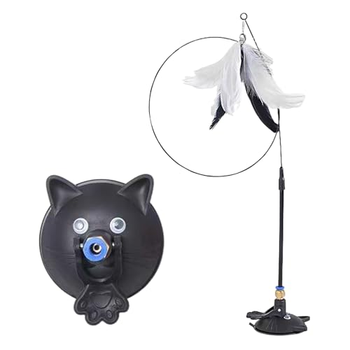 Covermason 2025 Interaktiver Katzen-Teaser-Stab mit 3 Arten von Ersatzfedern. Handgenähte Federn. Übung Unterhaltung für aktive Katzen. Katzenspielzeug Frettchen (D, One Size) von Covermason