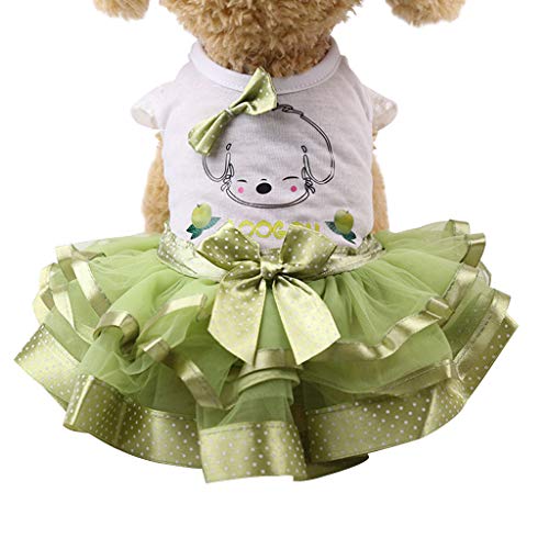 Coversolat Hundekleid Kleine Hunde Sommer Tutu Kleid Prinzessin Kleid für Chihuahua Pudel Yorkshire von Coversolat