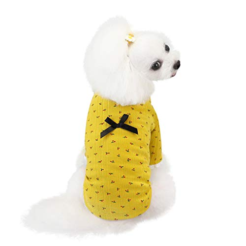 Coversolat Hundekleidung Klein Hunde Winter Sweater mit Kirsche Motiv Hundepullover Shirt Winter Haustier Katze Hund Kleidung von Coversolat