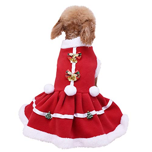 Coversolat Hundekleidung Weihnachten Kleine Hunde - Hund Prinzessin Kleid Hundekleid Welpen Kleider Chihuahua von Coversolat
