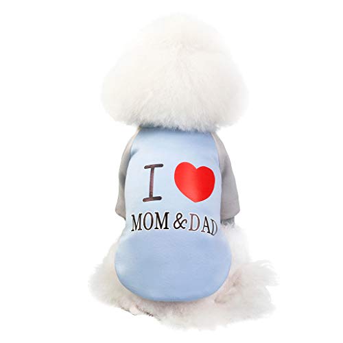 Coversolate Hund Pullover Langarm Sweatshirt T-Shirt Hunde Kleidung für Teddy Mops Bulldogge von Coversolate