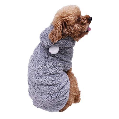 Coversolate Hundepullover Kleine Hunde, Hunde Hoodie Einfarbig Plüsch Hooded Sweatshirt Kapuzenpullis Pullis Hundekleidung von Coversolate