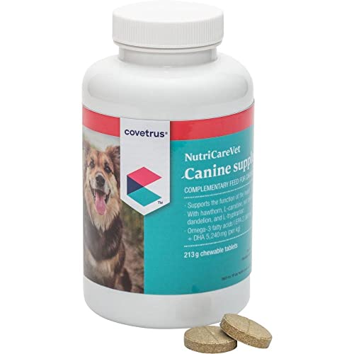 Covetrus NutriCareVet Cardiac Support zur Unterstützung der physiologischen Funktion des Herzens bei Hunden - 85 Kautabletten von Covetrus
