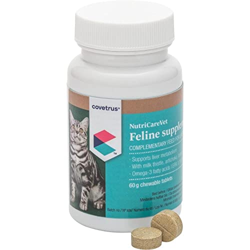 Covetrus NutriCareVet Liver Support zur Unterstützung des Leberstoffwechsels von Katzen - 80 Kautabletten von Covetrus