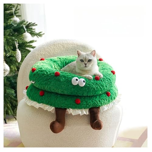 Coxlrrso Weihnachts-Haustierbett, süßes weiches Haustierbett, Weihnachtsbetten für Hauskatzen, Weihnachts-Hundebett, weihnachtliches Haustier-dekoriertes Nest Coxlrrso Weihnachts-Haustierbett, süßes weiches Haustierbett, Weihnachtsbetten für Hauskatzen, Weihnachts-Hundebett, weihnachtliches Haustier-dekoriertes Nest von Coxlrrso