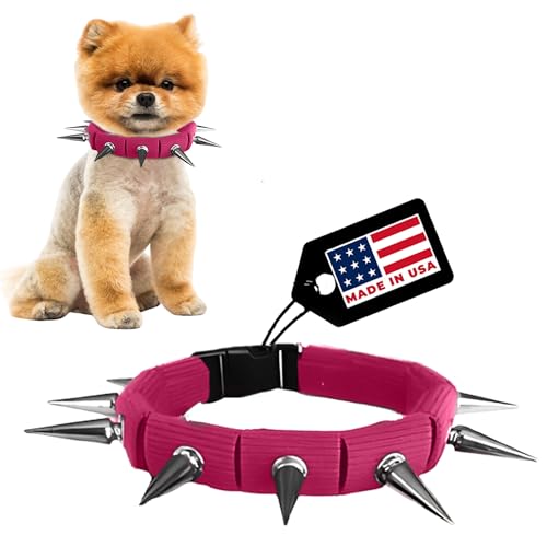 CoyoteCollar Hundehalsband mit Stacheln, Rosa, kleines Spike-Halsband für Hunde, verstellbares Stachelhalsband, Nietenhalsband und Kojote-Halsband zum Schutz vor Kojoten und aggressiven Hunden CoyoteCollar Hundehalsband mit Stacheln, Rosa, kleines Spike-Halsband für Hunde, verstellbares Stachelhalsband, Nietenhalsband und Kojote-Halsband zum Schutz vor Kojoten und aggressiven Hunden von CoyoteVest