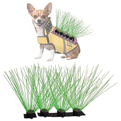 CoyoteVest CoyoteWhiskers Schutz Nylonborsten für CoyoteVest oder SpikeVest Hundegeschirr Weste, Hundezubehör, das Kojote-, Falken- und Raptorangriffe abschreckt (4er Set, Grün) von CoyoteVest