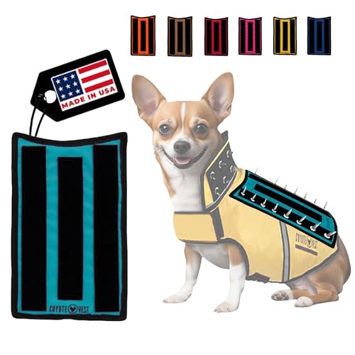 CoyoteVest HawkShield Pad für CoyoteVest oder SpikeVest Hundegeschirr Weste, schützendes Hundezubehör zum Schutz Ihres Haustieres vor Raptor, Falken, Kojote- und Tierangriffen (XXS, Türkis) von CoyoteVest