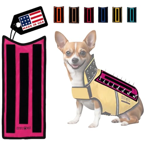 CoyoteVest HawkShield Pad für CoyoteVest oder SpikeVest Hundegeschirr Weste, schützendes Hundezubehör zum Schutz Ihres Haustieres vor Raptor, Falken, Kojoten und Tierangriffen (Medium, Pink) von CoyoteVest