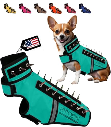 CoyoteVest SpikeVest Hundegeschirr Weste, reflektierendes Hundezubehör mit Spikes zum Schutz Ihres Haustieres vor Raptor und Tierangriffen, Klettverschlüsse für schnelles Tragen und Entfernen CoyoteVest SpikeVest Hundegeschirr Weste, reflektierendes Hundezubehör mit Spikes zum Schutz Ihres Haustieres vor Raptor und Tierangriffen, Klettverschlüsse für schnelles Tragen und Entfernen von CoyoteVest