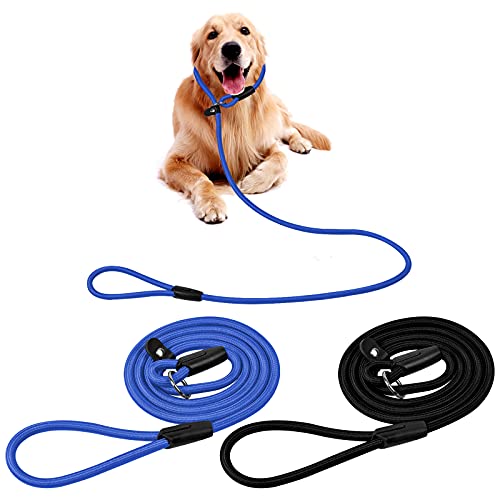 Cozlly 2 Stück Nylon Hundeleine, Seilleine für kleine Hunde, Hundefreund Retrieverleine, Verstellbare Führleine für Hunde, Einstellbar Retriever Leinen für Kleine Mittlere und Große Hunde von Cozlly