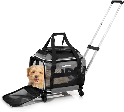 Cozy Cruiser Von Fluggesellschaften zugelassene Tragetasche für Haustiere auf Rädern, Rolltrage, entworfen für Hunde und Katzen, extra geräumige, weich gefütterte Tragetasche, 45,7 x 28,9 x 28,9 cm Cozy Cruiser Von Fluggesellschaften zugelassene Tragetasche für Haustiere auf Rädern, Rolltrage, entworfen für Hunde und Katzen, extra geräumige, weich gefütterte Tragetasche, 45,7 x 28,9 x 28,9 cm von Cozy Cruiser