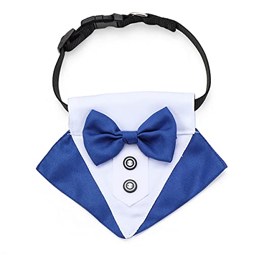 Cozylkx Pet Dog Cat Formal Necktie Animal Bow tie, Adjustable Dog Necktie Pet Costume Necktie Decoration, Blue S von Cozylkx