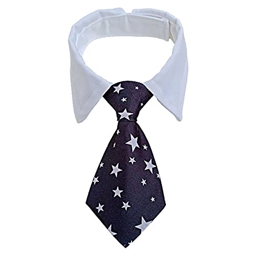 Cozylkx Pet Dog Cat Formal Necktie Animal Bow tie, Adjustable Dog Necktie Pet Costume Necktie Decoration, Dark Blue L von Cozylkx