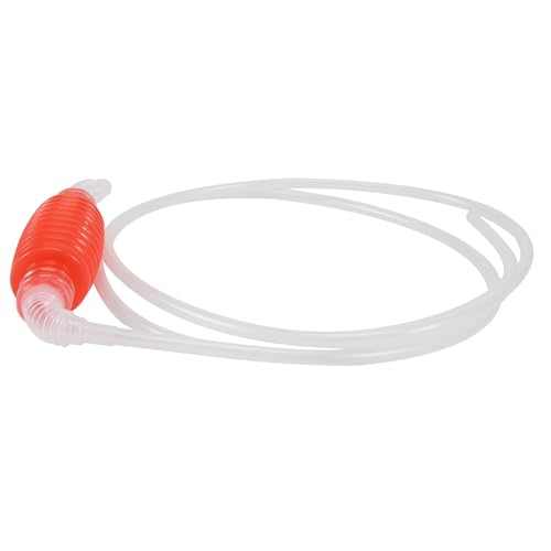 Cpolebev 1.9 Meter Rot Siphon Rohr Hand Kraftstoff Pumpe Benzin Siphon Gas ÖL Wasser Kraftstoff Transfer Siphon Pumpe für Wasser Benzin FlüSsigkeit Haus GebräU Wein von Cpolebev