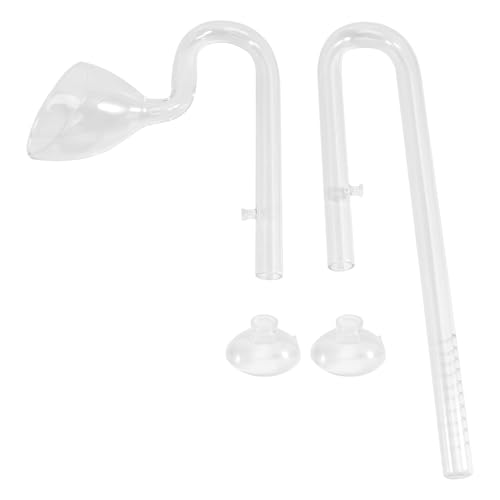 Cpolebev 16 mm Aquarium Glas Zufluss Abfluss Lilienrohr Rohr Aquarium Wasserwasser Pflanze Kanister Filter Saugnapf Set von Cpolebev