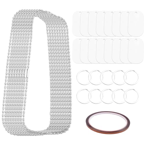 Cpolebev 44 StüCke Sublimation Stamping Blank Aluminium Hunde Tags, mit Kette Halskette Kette SchlüSsel AnhäNger WäRme Band für Haustier ID, AnhäNger Cpolebev 44 StüCke Sublimation Stamping Blank Aluminium Hunde Tags, mit Kette Halskette Kette SchlüSsel AnhäNger WäRme Band für Haustier ID, AnhäNger von Cpolebev