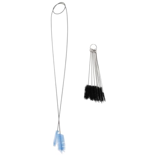 Cpolebev Aquarium Filter BüRsten Set, Flexibler Doppel End Borsten Rohr Reiniger mit Langer Reinigungs BüRste Aus Edelstahl von Cpolebev
