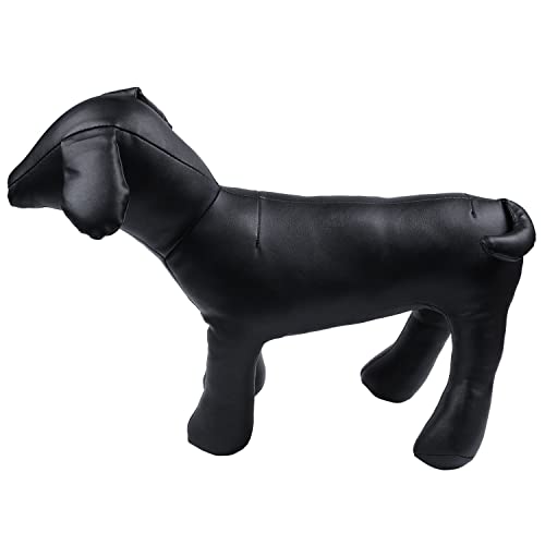 Cpolebev Leder Hund Schaufensterpuppen Stehend Stellung Hund Modelle Spielzeug Haustier Tier Geschaeft Schaufensterpuppe Schwarz M von Cpolebev