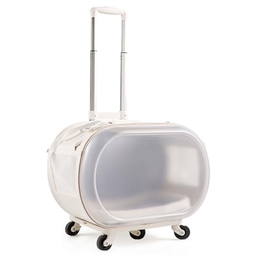 Haustier-Tragetasche, Haustierkoffer für Katzen und kleine Hunde, belüfteter Trolley auf Rädern, Haustier-Rolltrage für Reisen, Outdoor von CraftNestUK