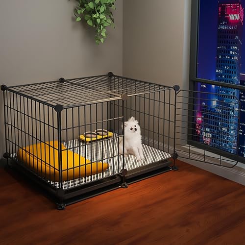 Hundekäfig für kleine Hunde, Drahtkäfig, abnehmbare Metallhütten, für Frettchen, Chinchilla, Kaninchen, Kleintiere (75 x 49 x 49 cm) von CraftNestUK