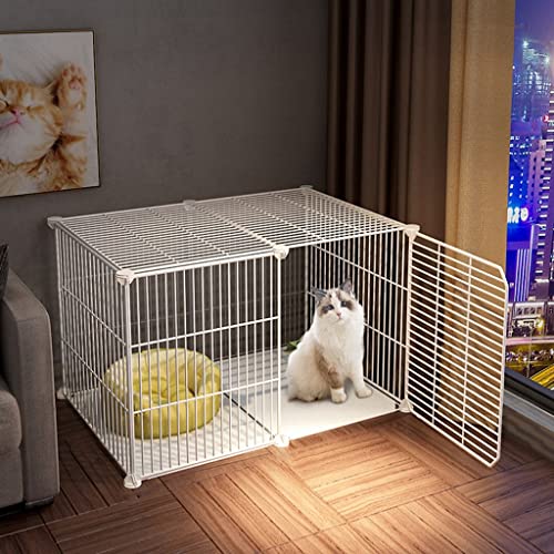 Katzenkäfig, Kleintierkäfige mit dichtem Draht, Katzenkätzchen, Frettchenkisten, Zwinger, Indoor-Haustiergehege für Kaninchen, Welpen (Onecolor 75x39x37) von CraftNestUK