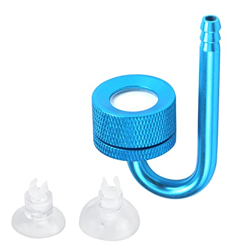 Crapyt Aquarium Kohlendioxid Diffusor CO2 Zerstäuber Refiner Bubble mit Saugnapf 1er Set Aquarium Zubehör Blau Aluminiumlegierung Aquarium Teich Ersatz Süß- oder Salzwasser Aquascape Supplies von Crapyt