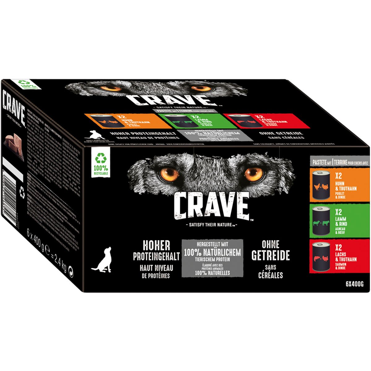 CRAVE Adult Pastete Multipack 6x400g von Crave