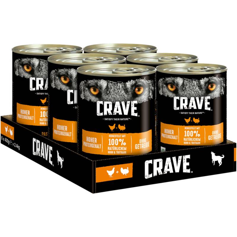 CRAVE Dose mit Huhn und Truthahn 12x400g von Crave