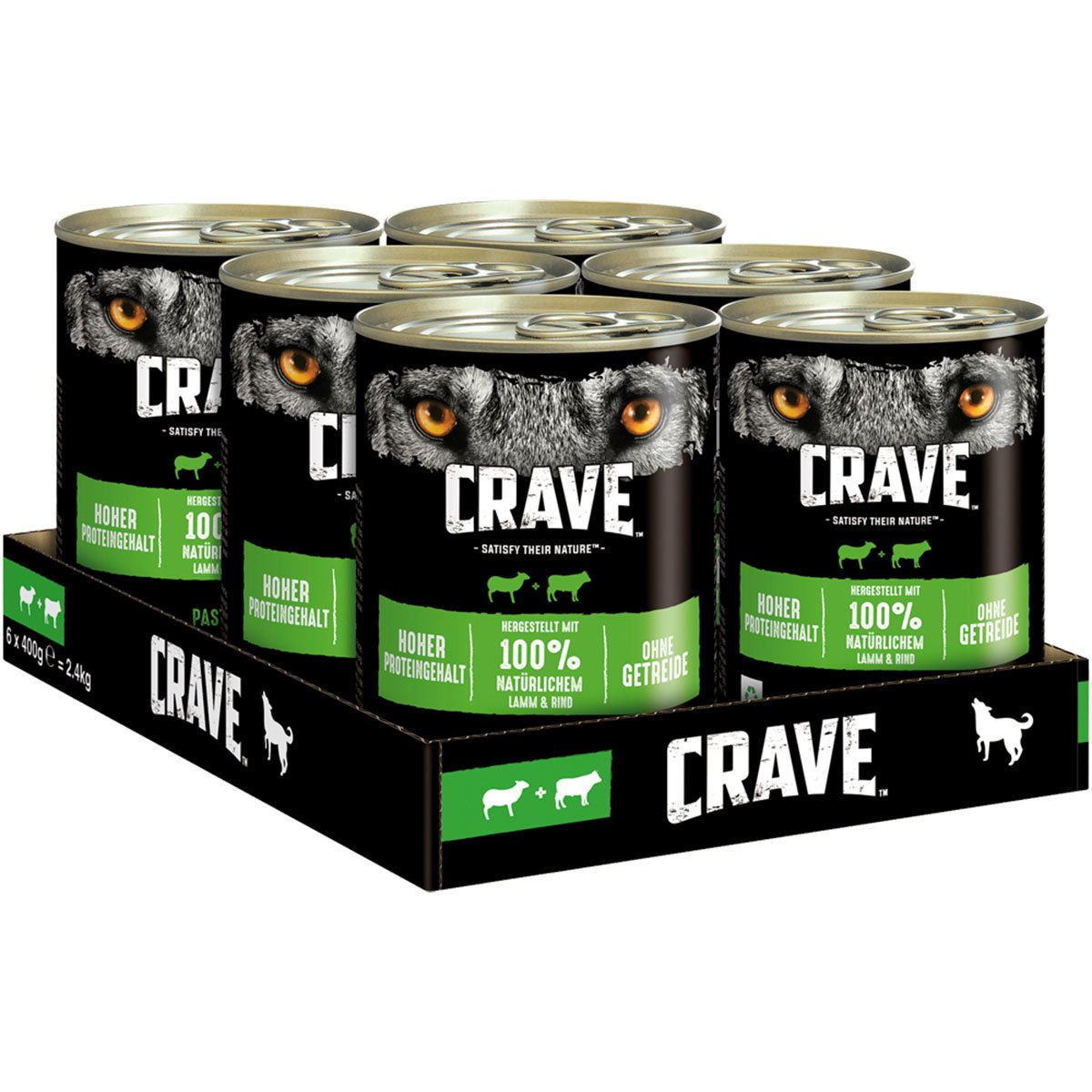 CRAVE Dose mit Lamm und Rind 12x400g von Crave