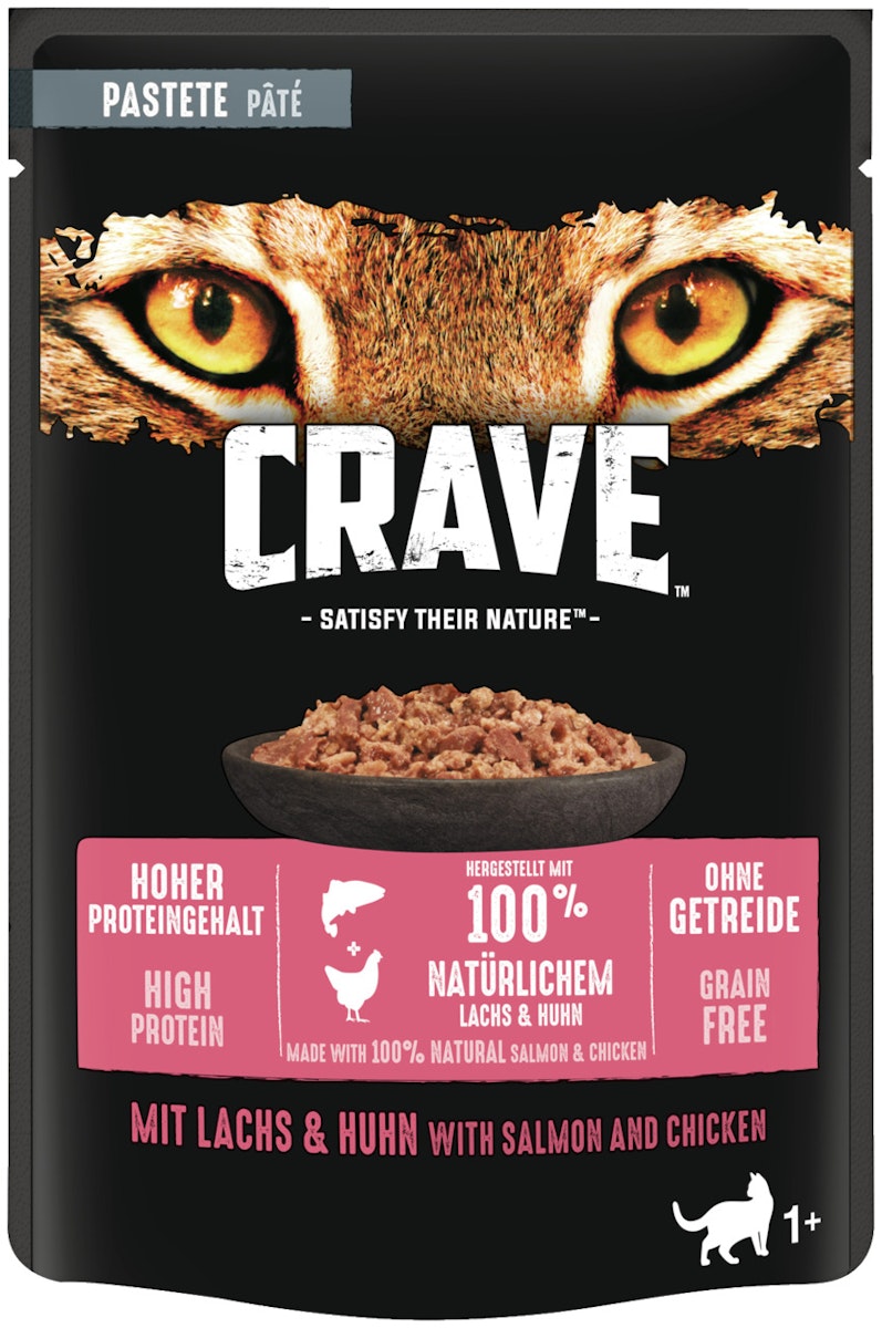 CRAVE Pastete 85 Gramm Katzennassfutter von Crave