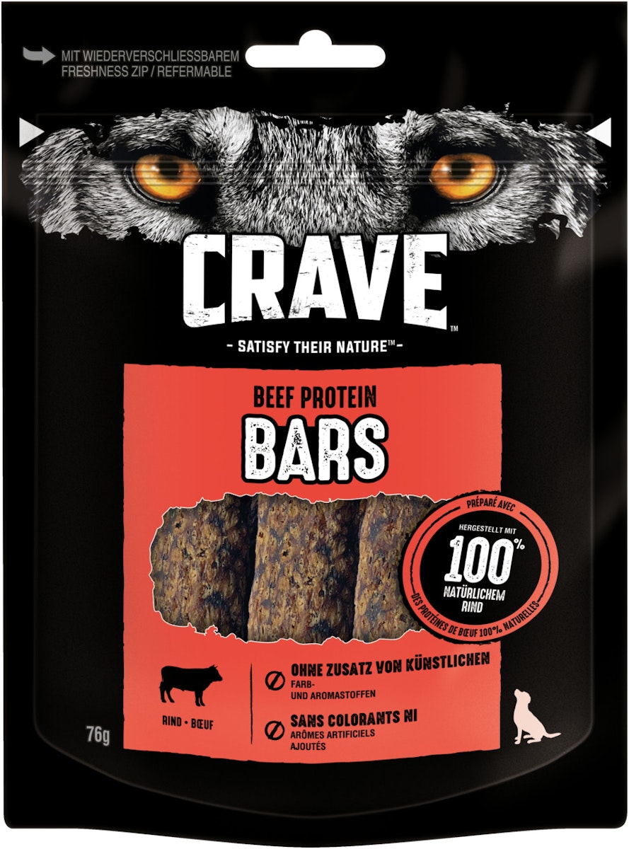 CRAVE Protein Bars 76 Gramm Hundesnack von Crave