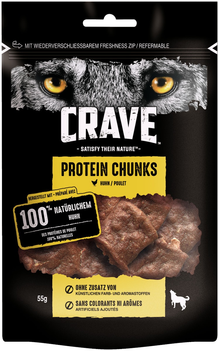 CRAVE Protein Chunks 55 Gramm Hundesnack von Crave