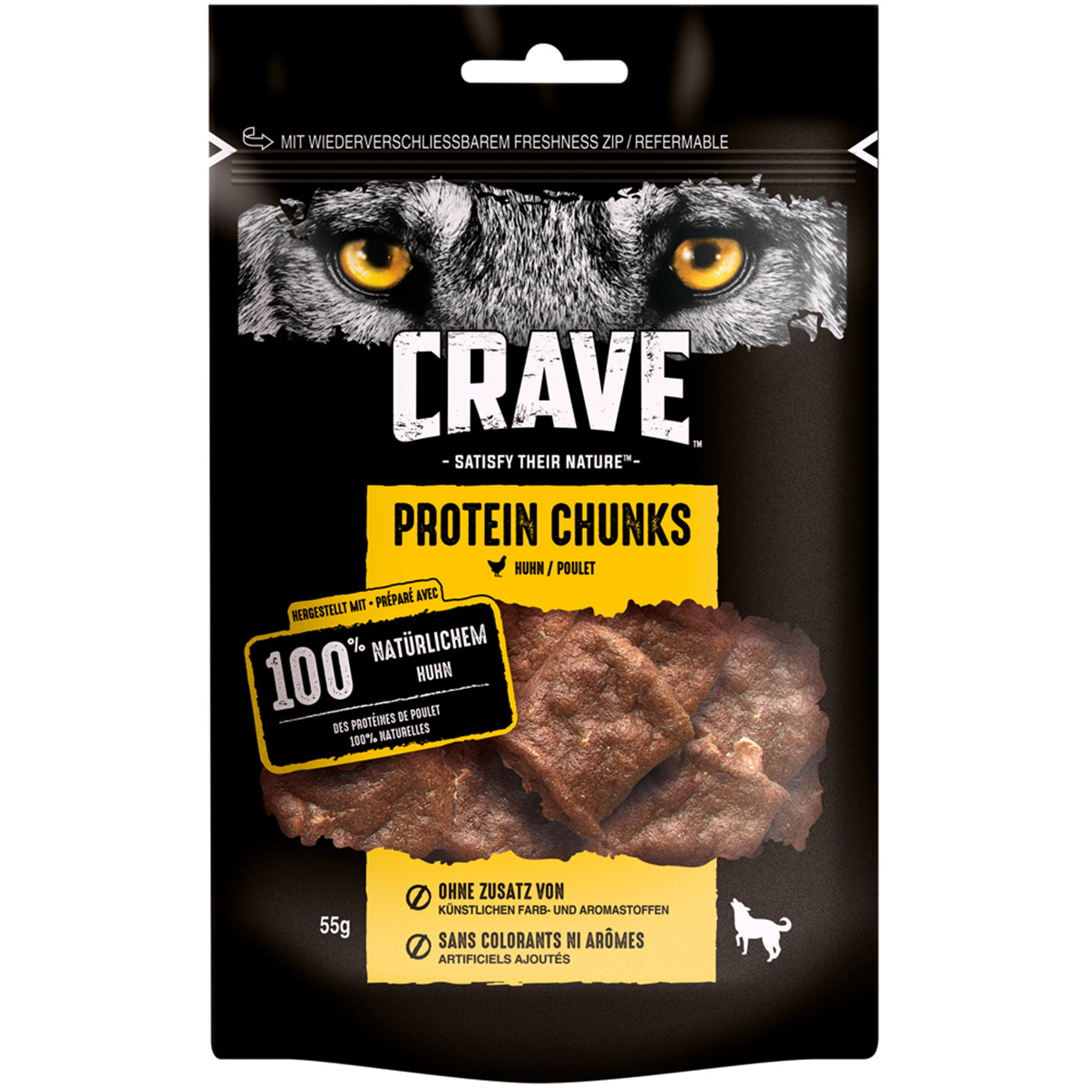 CRAVE Protein Chunks mit Huhn 3x55g von Crave
