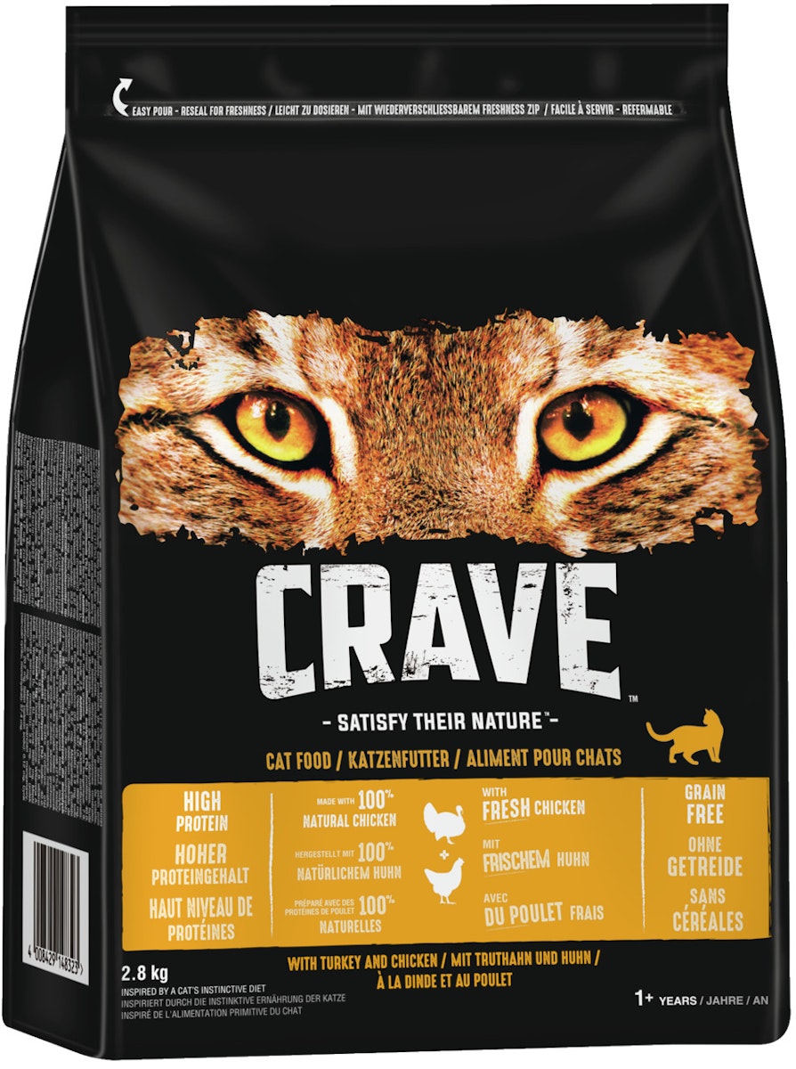 CRAVE Truthahn & Huhn Katzentrockenfutter von Crave