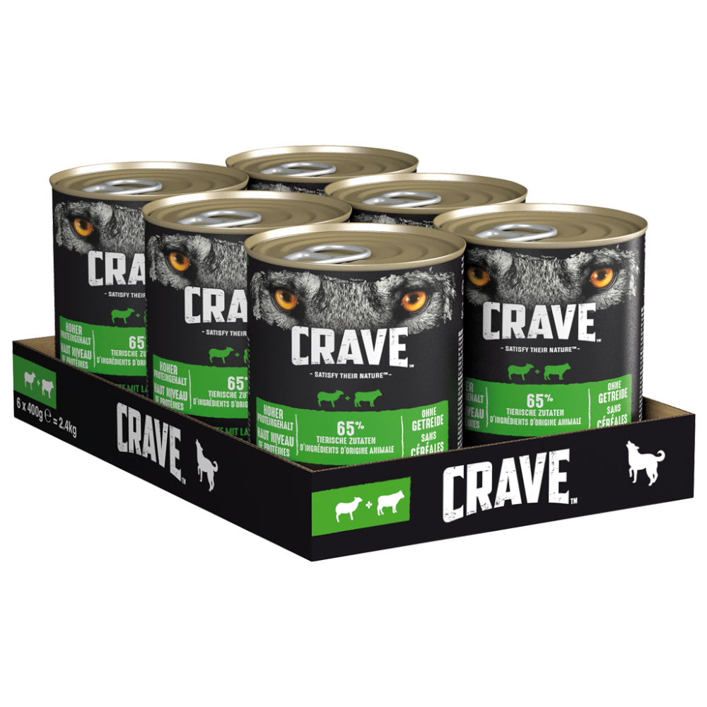 Crave Adult 6 x 400 g - Lamm und Rind Crave Adult 6 x 400 g - Lamm und Rind von Crave