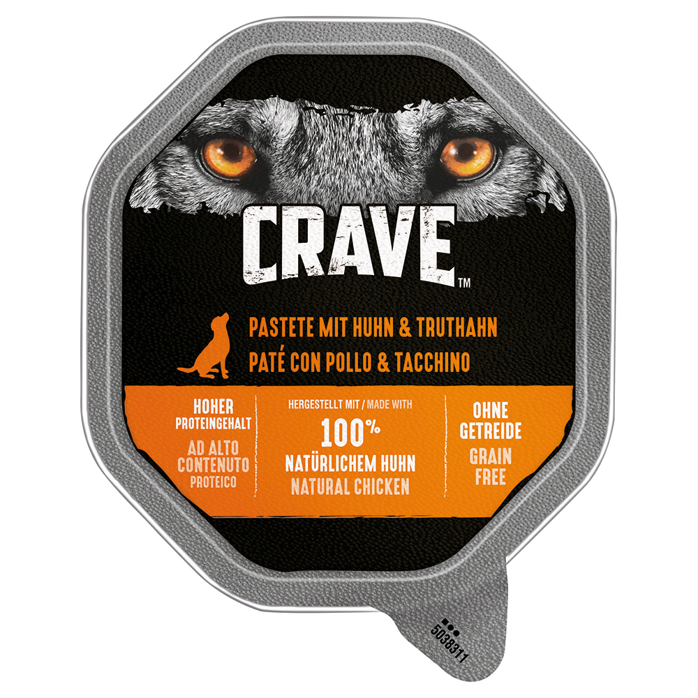 Crave Adult Pastete - Sparpaket: 7 x 150 g Huhn & Truthahn Crave Adult Pastete - Sparpaket: 7 x 150 g Huhn & Truthahn von Crave