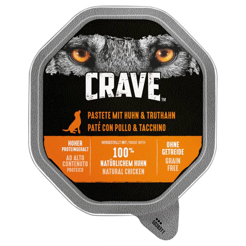 Crave Adult Pastete - Sparpaket: 7 x 150 g Huhn & Truthahn von Crave