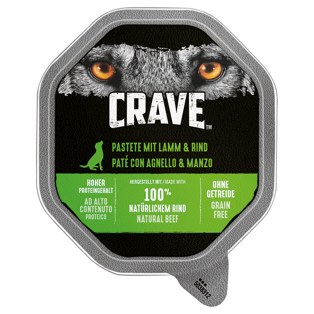 Crave Adult Pastete - Sparpaket: 7 x 150 g Lamm & Rind von Crave