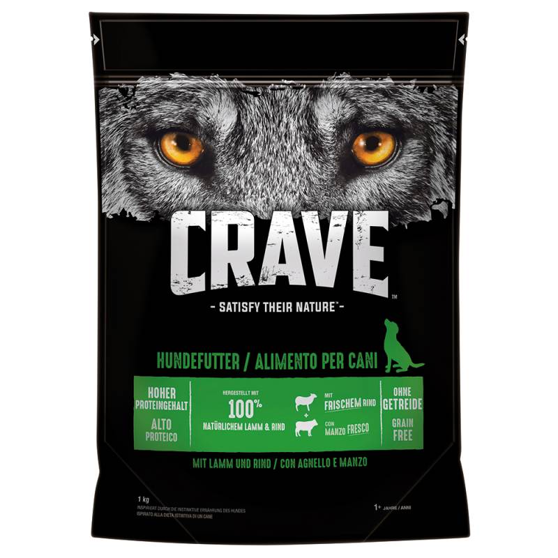 Crave Adult mit Lamm & Rind - 1 kg von Crave